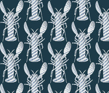 Load image into Gallery viewer, Lobster Stripe Dark Sky Fabric