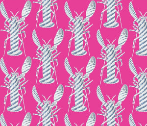 Lobster Stripe Hot Orchid Fabric