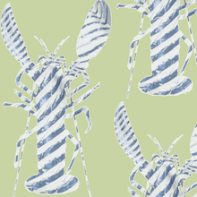 Load image into Gallery viewer, Lobster Stripe Minty Fabric