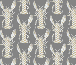 Lobster Stripe Mushroom Fabric