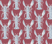 Load image into Gallery viewer, Lobster Stripe Oxblood Fabric