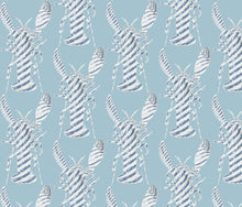 Load image into Gallery viewer, Lobster Stripe Sky Blues Fabric