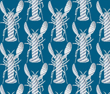 Load image into Gallery viewer, Lobster Stripe Summer Blues Fabric