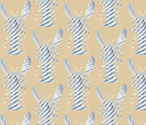Lobster Stripe Wheat Fabric