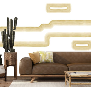 Libby's Stripe Gold Coast Mural Wallcovering