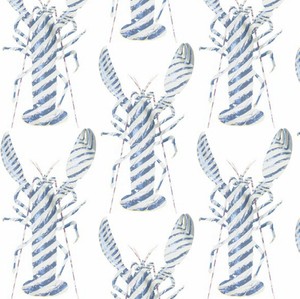 Lobster Stripe Bleu Wallcovering