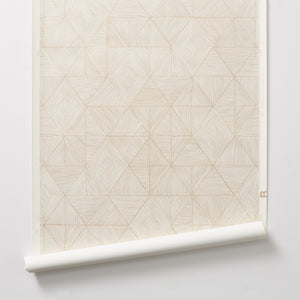 Mica - Gold on Off-White Wallcovering