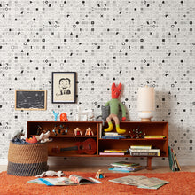 Load image into Gallery viewer, 100 Things - Black on White Wallcovering