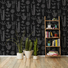 Load image into Gallery viewer, Pointy - White on Black Wallcovering