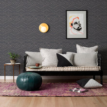 Load image into Gallery viewer, Range - Tangerine on Dark Grey Wallcovering