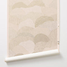 Load image into Gallery viewer, Roll Right - Gold on Blush Wallcovering