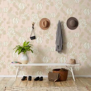 Succulent - Pink Wallcovering