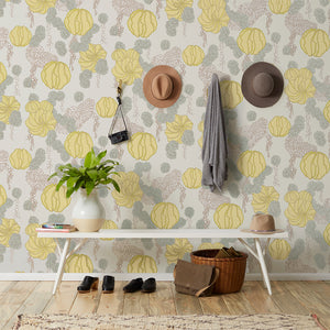 Succulent - Yellow Wallcovering