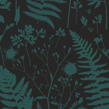 Load image into Gallery viewer, Forage - Green on Black Wallcovering