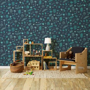 Wild - Blue Wallcovering