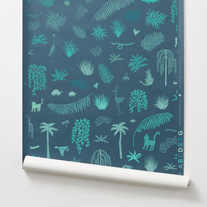 Wild - Blue Wallcovering