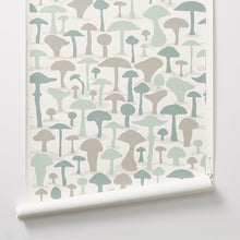 Load image into Gallery viewer, Mushroom - Blue Wallcovering