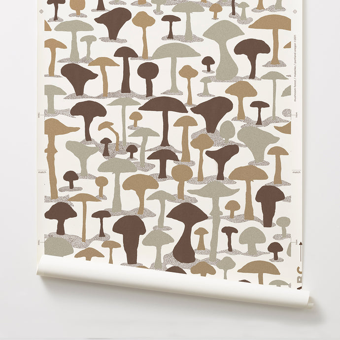 Mushroom - Metallic Wallcovering