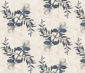 Magnolia Spin Camel Blues Fabric