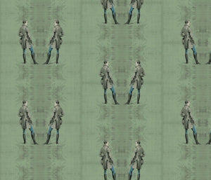 The Man Small Staggered on Sage Fabric
