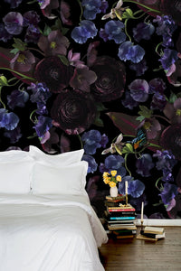 Midnight Floral Wallcovering
