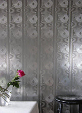 Load image into Gallery viewer, Minispiral White Silver Wallcovering