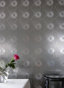 Minispiral Charcoal Silver Wallcovering