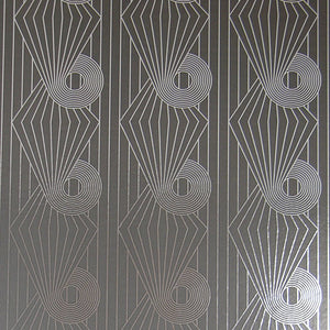 Minispiral Charcoal Silver Wallcovering