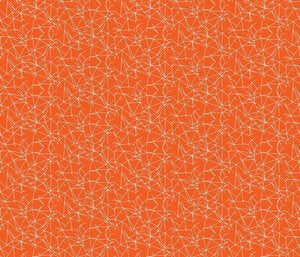 Morning Dew Orange Punch Linen Fabric
