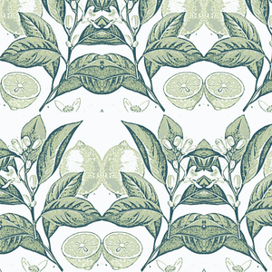 New Lemon Prussian Green Fabric