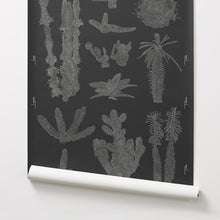 Load image into Gallery viewer, Pointy - White on Black Wallcovering