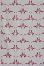 Load image into Gallery viewer, Pheasant - Pink on Cream Fabric