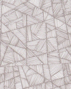Grid Lines in Taupe on White
