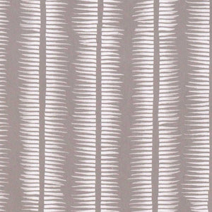 Textured Stripe in White on Taupe