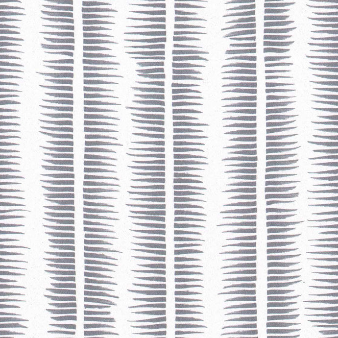 Textured Stripe in Pewter on White