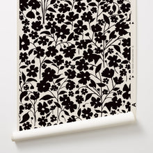 Load image into Gallery viewer, Posy - Black on Parchment Wallcovering