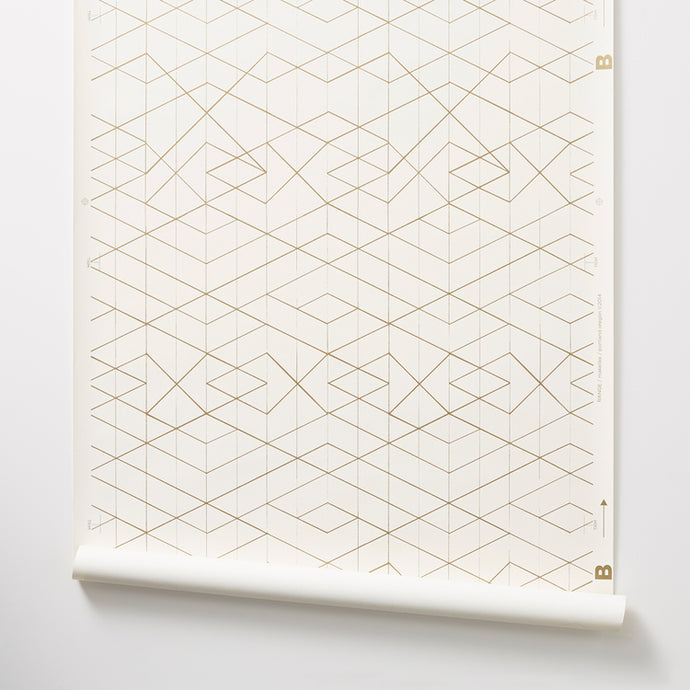 Range - Metallic Gold on Off White Wallcovering