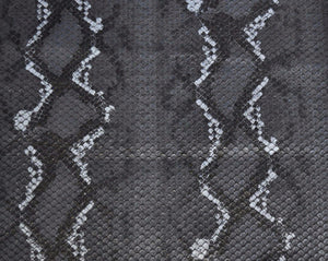 Python Dark Blue Printed Leather