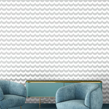 Load image into Gallery viewer, Scoop Grey on White Wallcovering