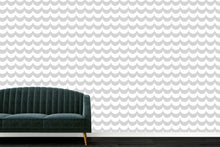 Load image into Gallery viewer, Scoop Grey on White Wallcovering