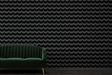 Load image into Gallery viewer, Scoop Black Flock on Black Wallcovering