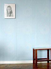 Load image into Gallery viewer, Spiral White Blue Wallcovering