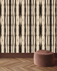Station 8 Onyx on Natural Wallcovering