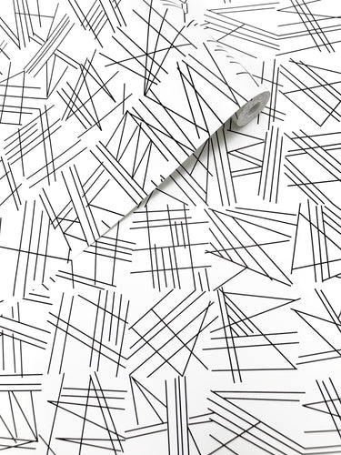 Tilt  Black White Wallcovering