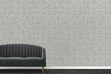 Load image into Gallery viewer, Tilt  Grey Flock on Grey  Wallcovering