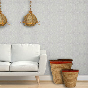 Faux Bois Berries Essence Plum Up Wallcovering