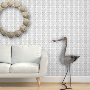 Geo Marbled White Wallcovering