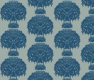 Hydrangea Topiary Lawn Chair Wallcovering