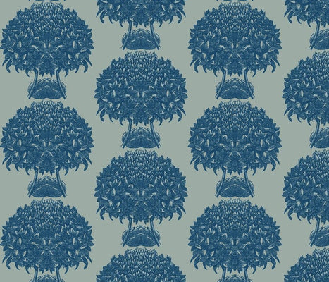 Hydrangea Topiary Lawn Chair Wallcovering