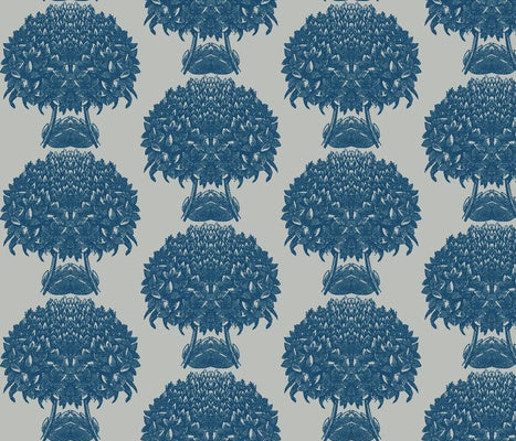 Hydrangea Topiary Putty Wallcovering